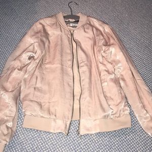 Brandy Melville nude bomber jacket!!